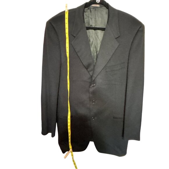 Trussini Blazer Jacket Boyd's Mens Italy 56L US 46L Black Cashmere Made In Italy - Picture 10 of 13